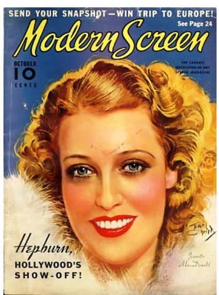 MODERN SCREEN magazine cover Issue 71 October 1936